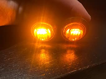thumbnail image 2 of 12v Led Lights JXOFROAD 3/4" Purple LED Side Marker Light,Waterproof Round Bullet Clearance Light,Front Rear Signal Marker Lights,12V Tail Top Indicator For Trailer Truck Van RV Caravan (Pack Of 10 Side Marker 2 of 13