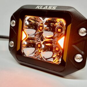3" W DRL LED Square Pod Flush Mount Spot Light Work Truck Grill Bumper Off Road (ORL006)