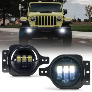 4" Jeep Halo Fog Lights 2018+ Jeep Wrangler JL/JLU. 2020+ Jeep Gladiator JT. (HL002)