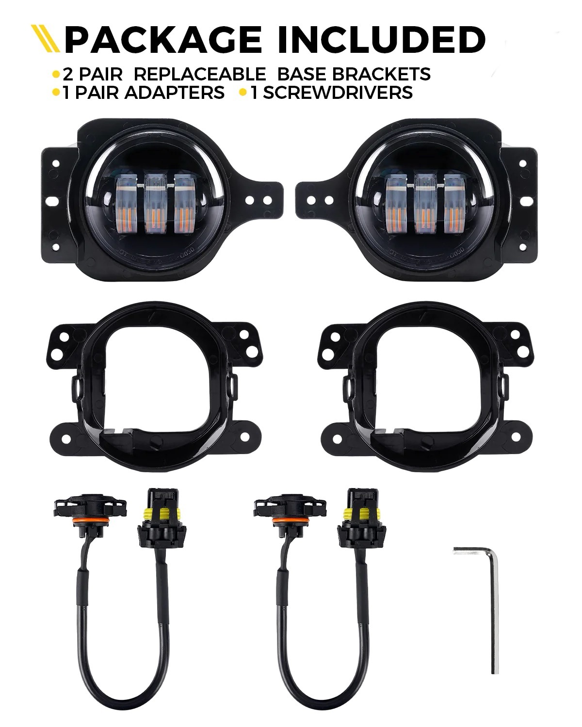 4" Jeep Halo Fog Lights 2018+ Jeep Wrangler JL/JLU. 2020+ Jeep Gladiator JT. (HL002) - Image 5