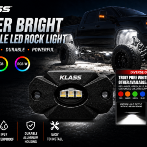 (KLASS) 4 RGB Rock Light Kit — (Model: ORL020)