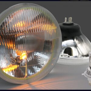 CLASSIC 7” HI-LO LED HEADLIGHT SET WITH AMBER LED CITY LIGHTS (PAIR). 01-1189-LEDA