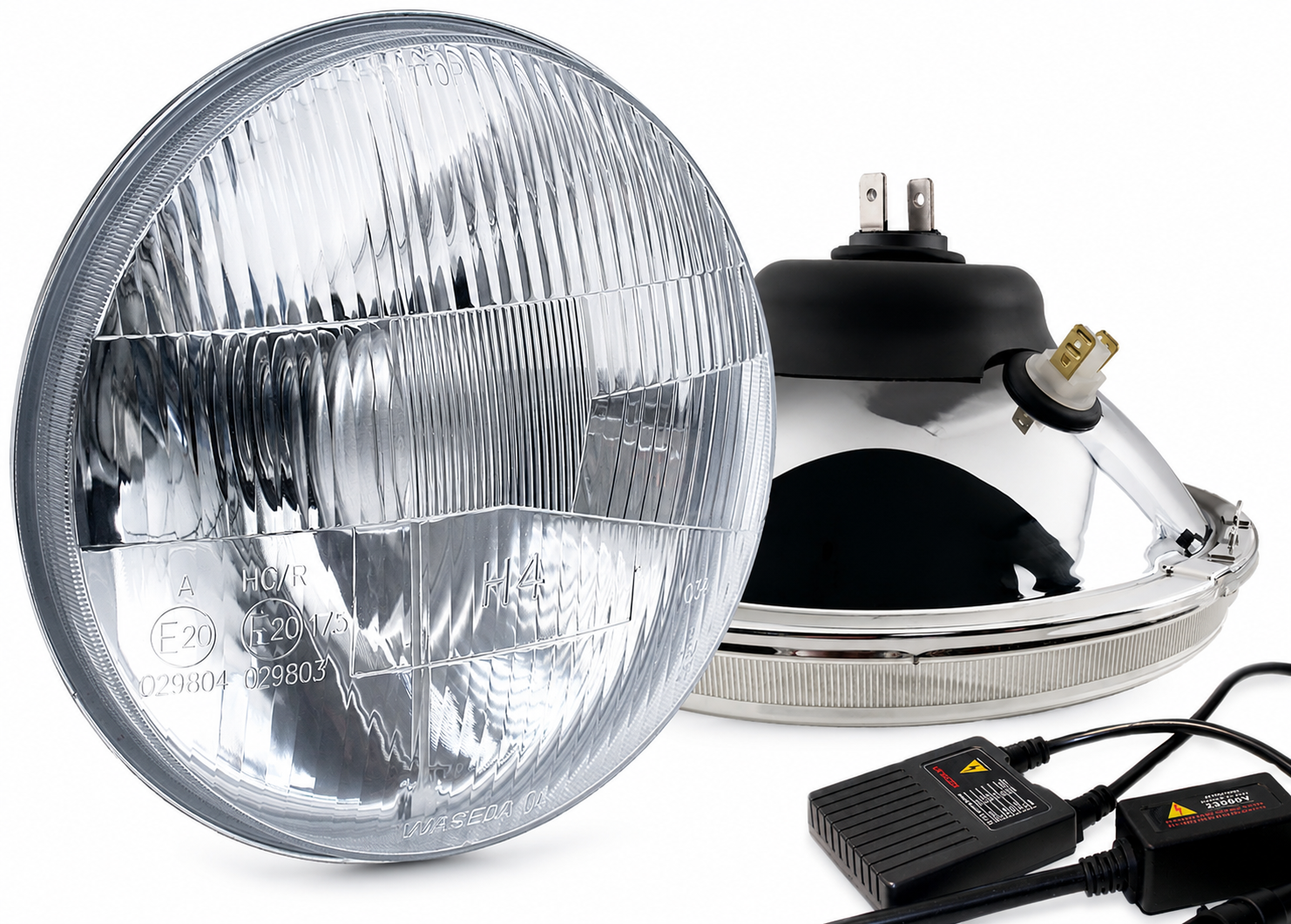 UNIVERSAL CLASSIC 7 INCH H.I.D. HEADLIGHT KIT WITH DAYTIME RUNNING LIGHT PART # 01-1189-HID2