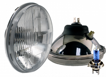 DELTA UNIVERSAL 7-INCH XENON HEADLIGHT KIT WITH WHITE LED DRL PART#01-1159-50XW - Image 2