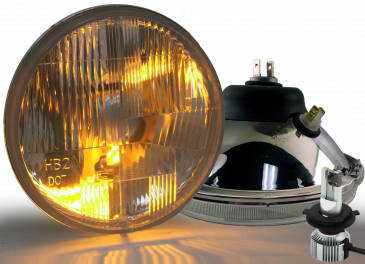 DELTA UNIVERSAL 7-INCH LED HEADLIGHT KIT WITH LED AMBER BLINKERS PART # 01-1159-LEDA