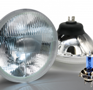 DELTA 7" XENON HEAADLIGHT KIT WITH WHITE LED DRL (PAIR) PART# 01-1189-50XW